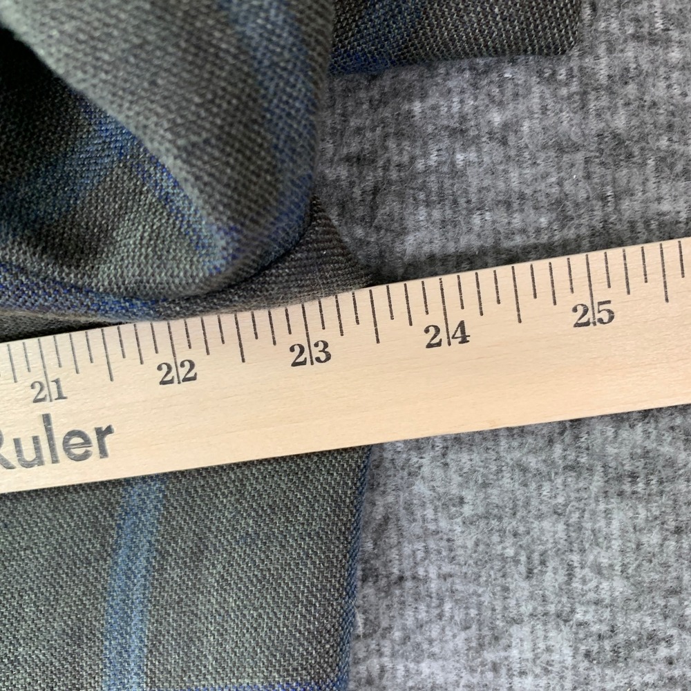 Jos A Bank Blazer Men 46R Slim Linen Green Windowpane Brrr Comfort Sport Coat - Picture 12 of 16